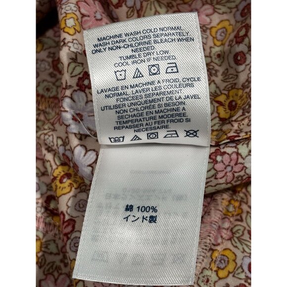 Lands End Womens Floral Print Cotton Blouse XL 18 - Picture 6 of 12